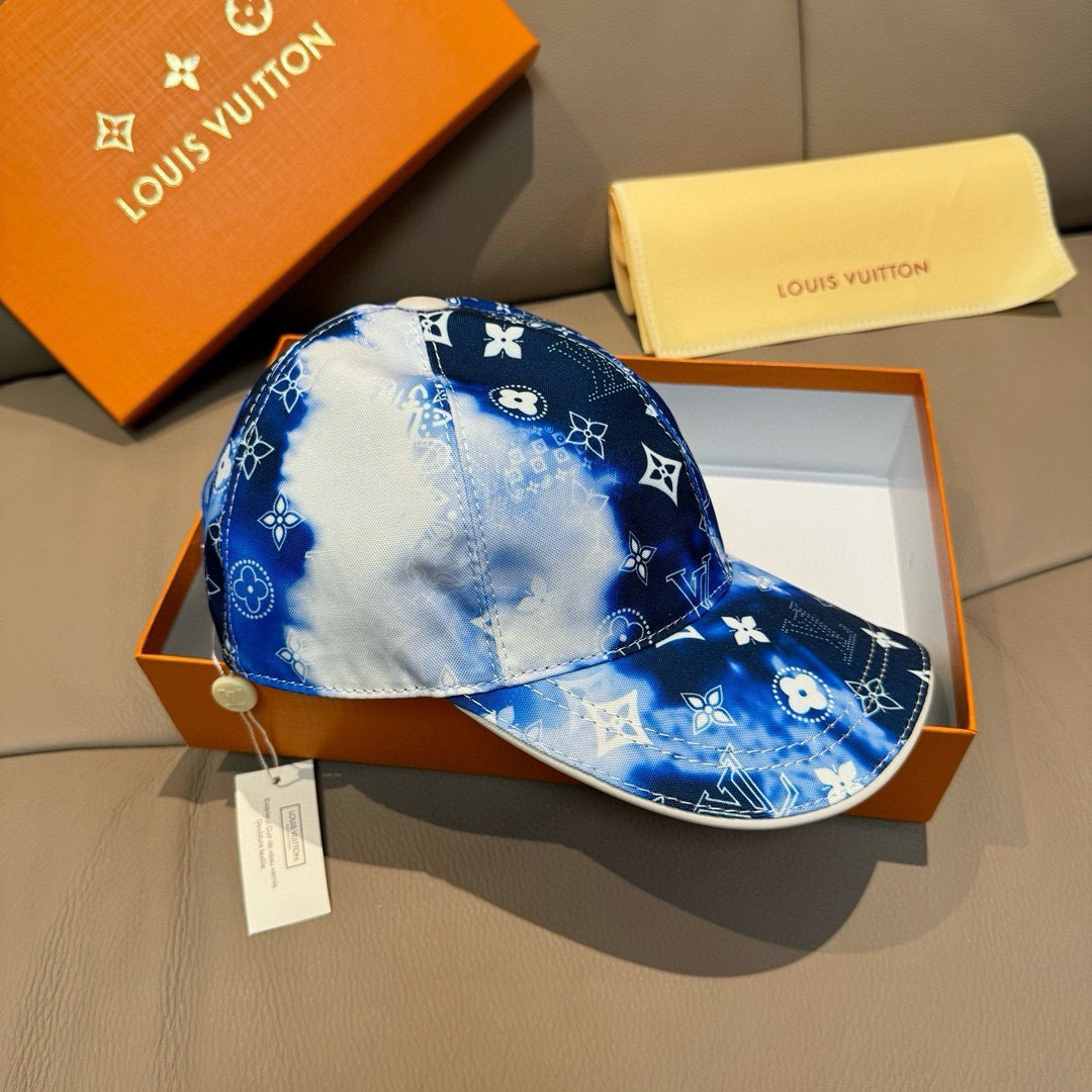 配盒子布袋，LV路易威登新款原单棒球帽，lv丝印，1:1开模订制，原版丝印绸缎面料+头层牛皮，时尚帅气质