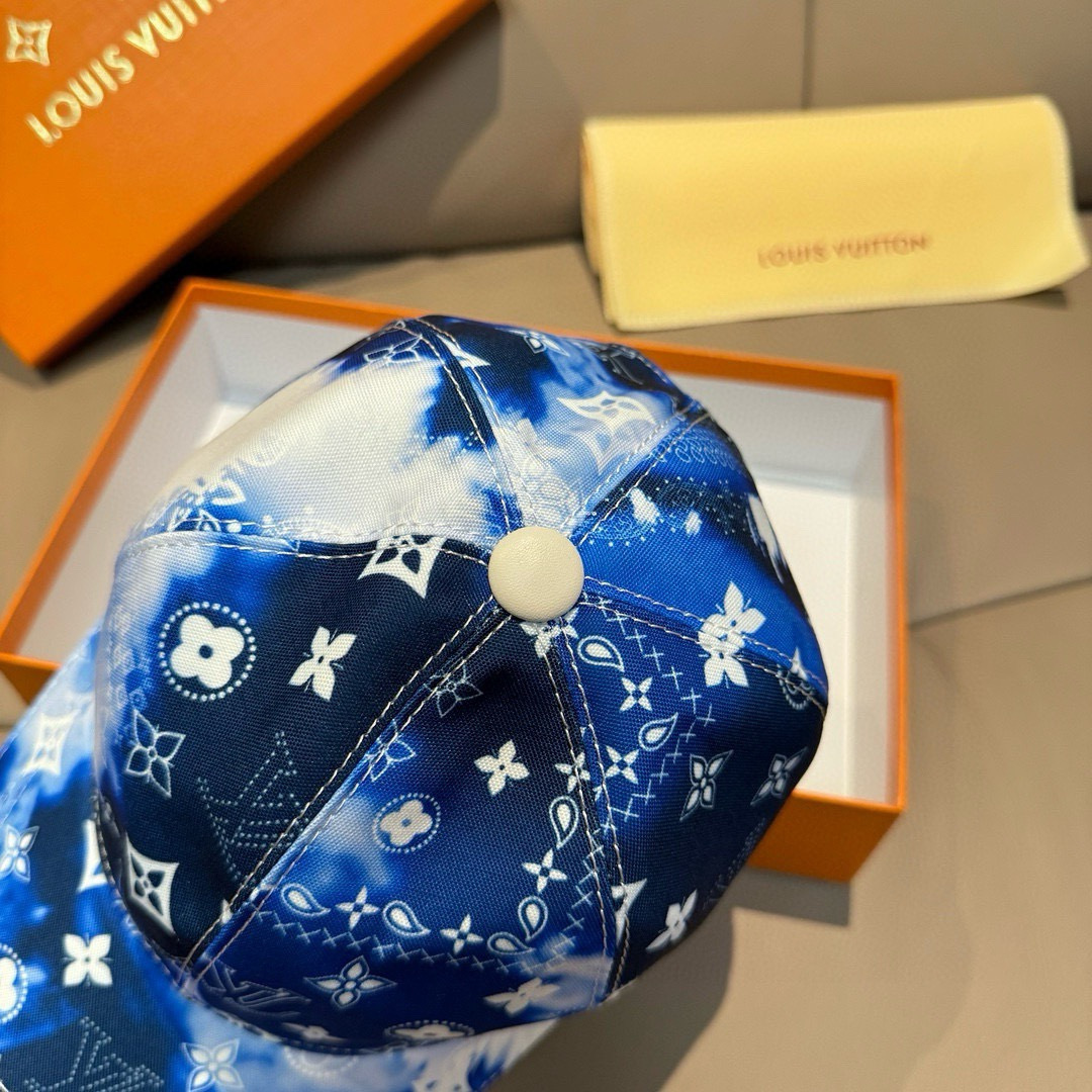 配盒子布袋，LV路易威登新款原单棒球帽，lv丝印，1:1开模订制，原版丝印绸缎面料+头层牛皮，时尚帅气质