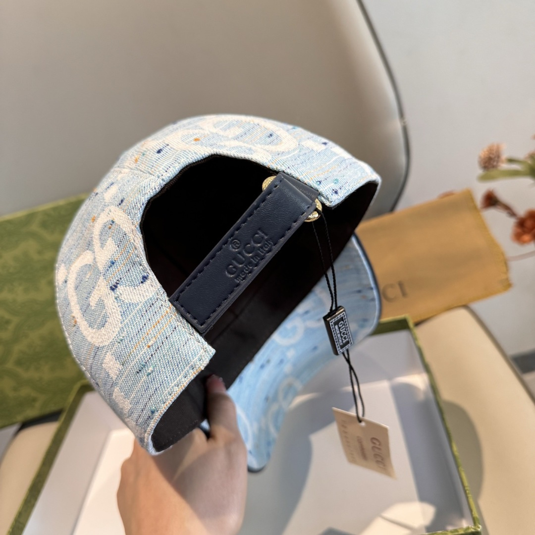 配包装布袋，Gucci古奇新款原单棒球帽， 大双G，专柜1:1开模订制，完美对花，原版帆布面料+头层牛皮