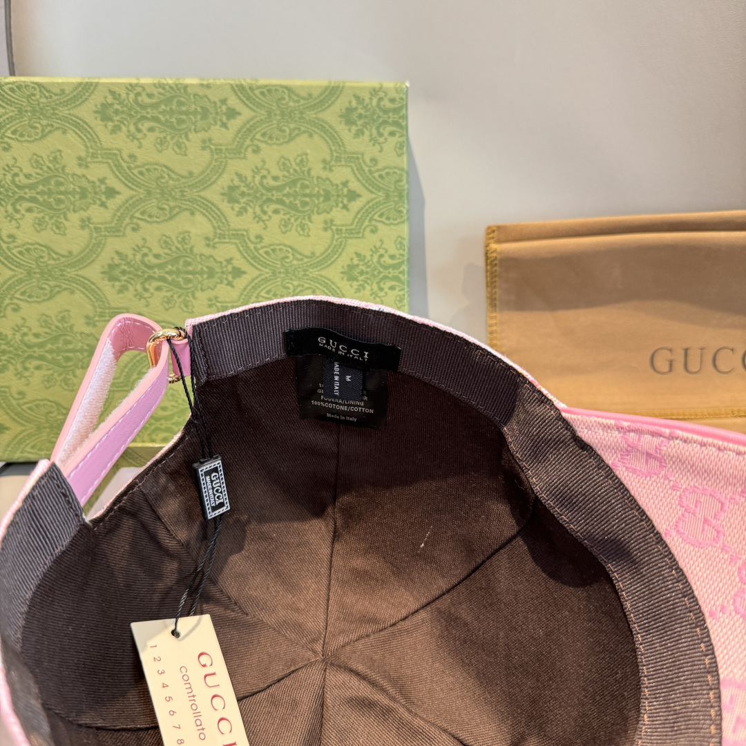 配包装布袋，Gucci古奇新款原单棒球帽， 大双G，专柜1:1开模订制，完美对花，原版帆布面料+头层牛皮
