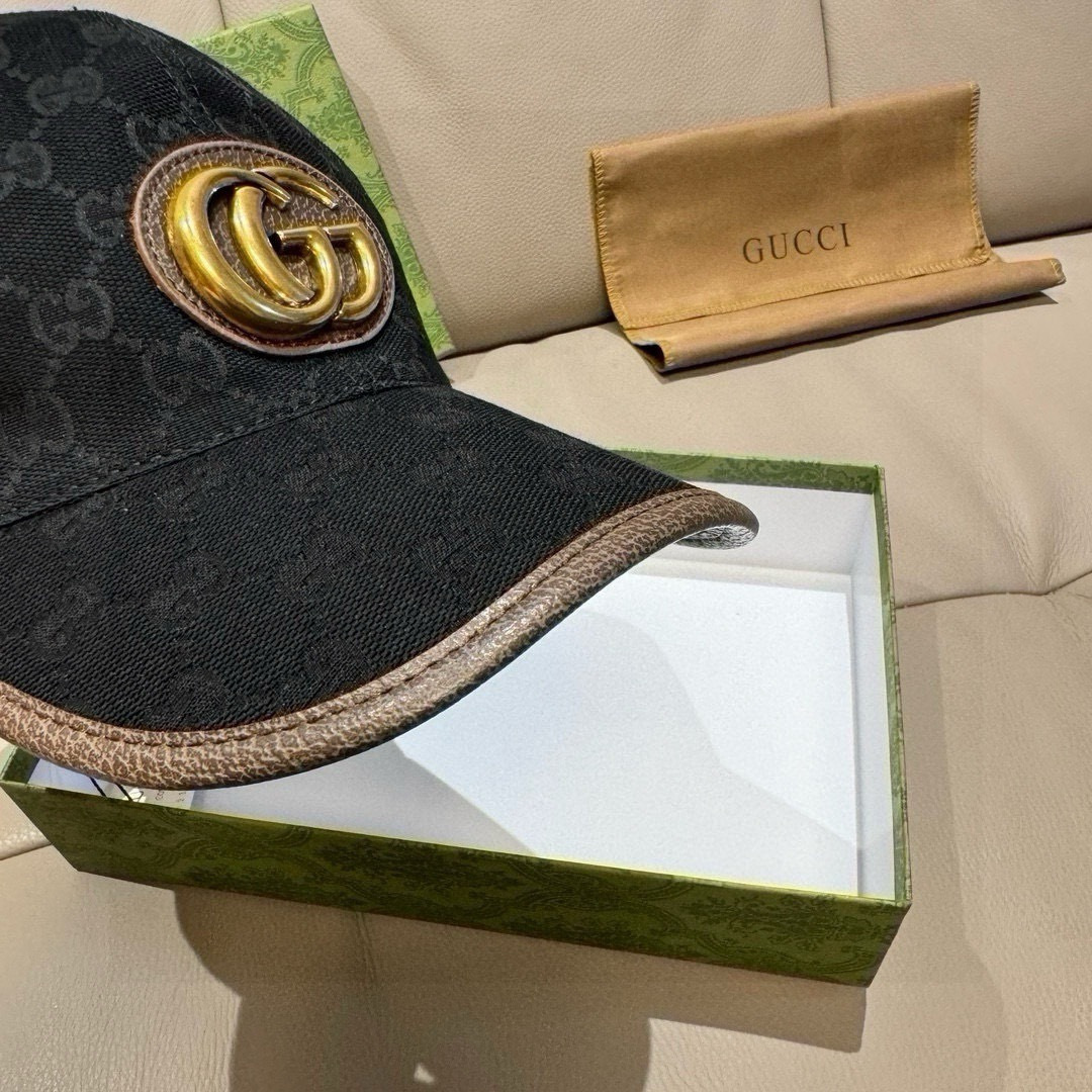 配包装布袋，Gucci(古奇)新款原单棒球帽， 金属双G，专柜最新款，1:1开模订制，正版开模五金，原版