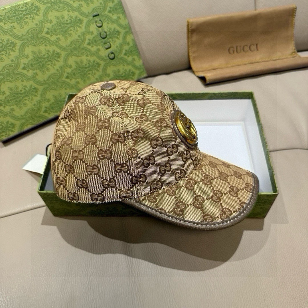 配包装布袋，Gucci(古奇)新款原单棒球帽， 金属双G，专柜最新款，1:1开模订制，正版开模五金，原版