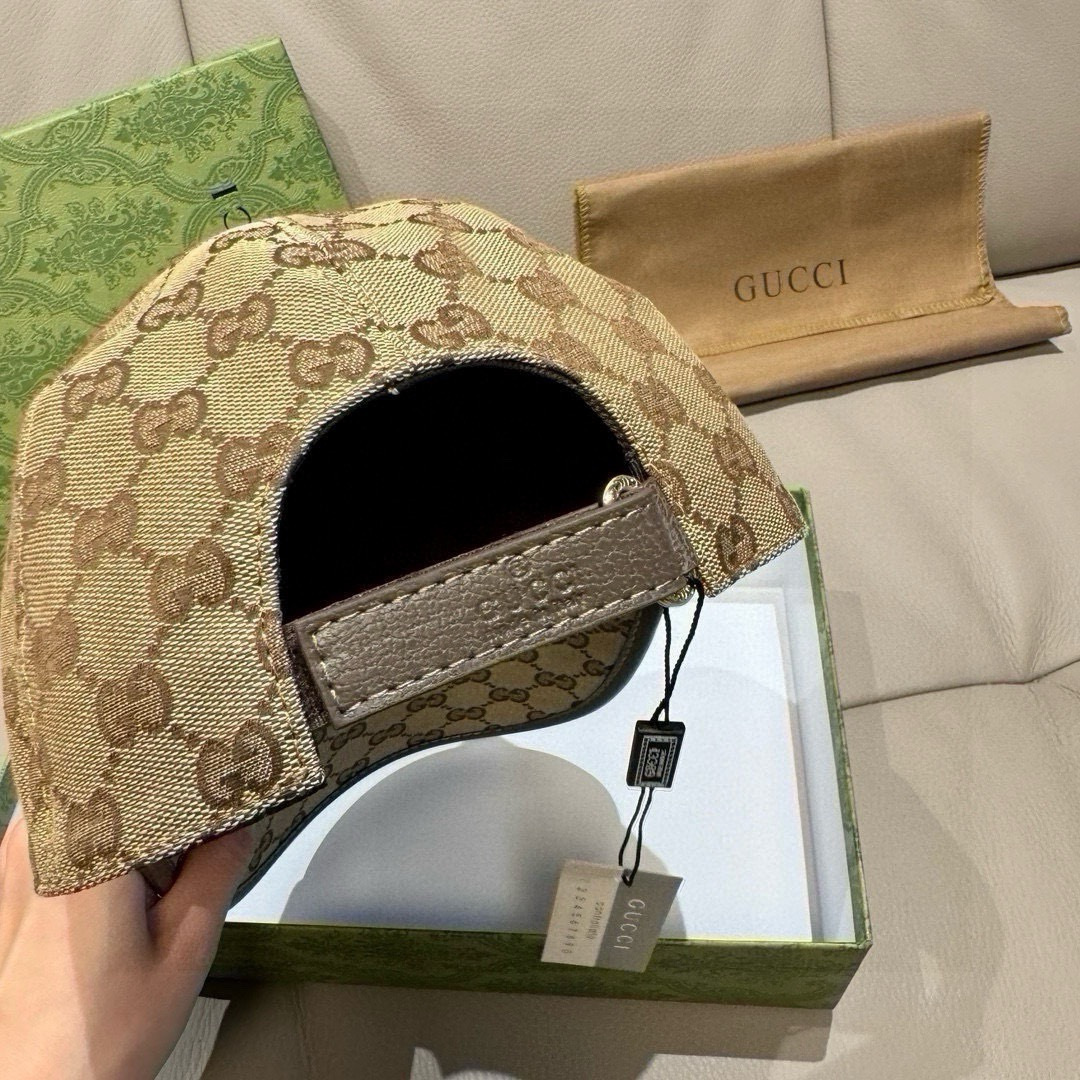 配包装布袋，Gucci(古奇)新款原单棒球帽， 金属双G，专柜最新款，1:1开模订制，正版开模五金，原版