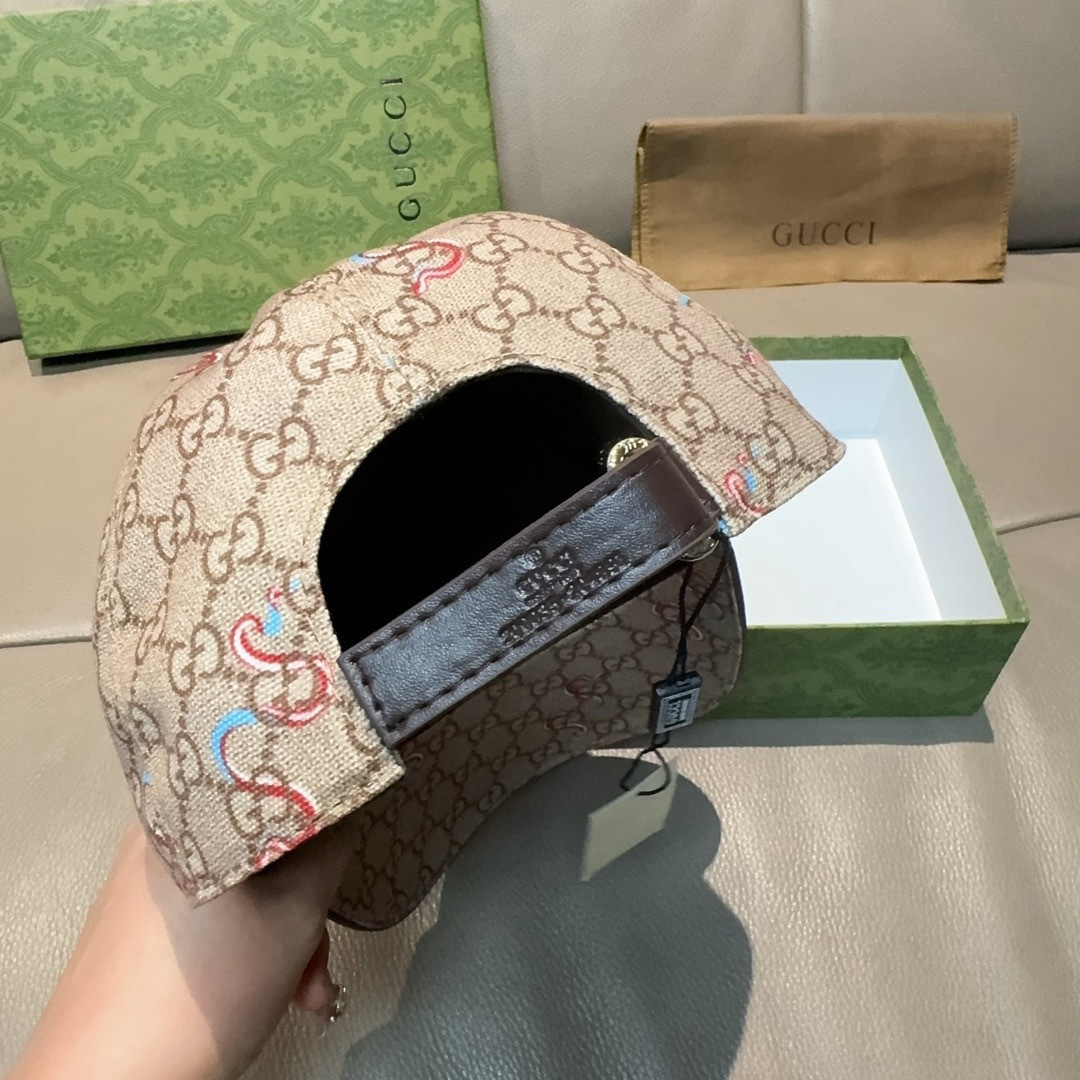 配包装布袋，Gucci古奇新款原单棒球帽， 蛇年限定款，狂蛇双G提花，专柜1:1开模订制，完美对花，原版