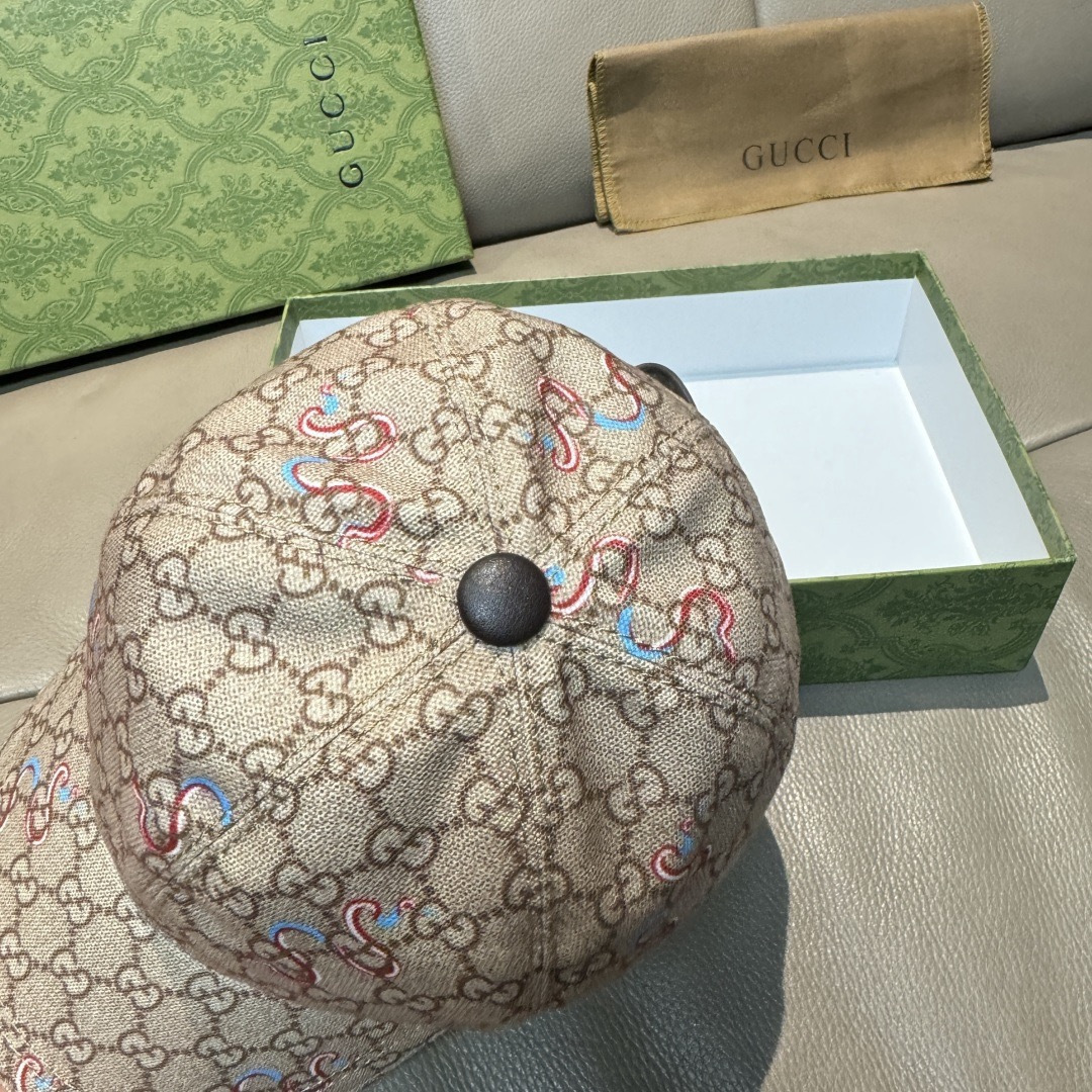 配包装布袋，Gucci古奇新款原单棒球帽， 蛇年限定款，狂蛇双G提花，专柜1:1开模订制，完美对花，原版