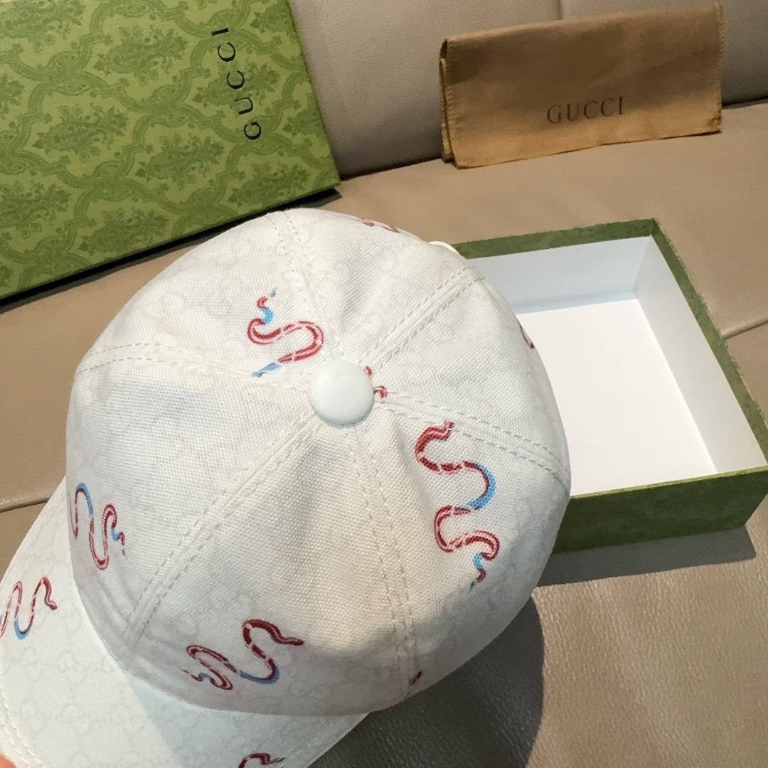 配包装布袋，Gucci古奇新款原单棒球帽， 蛇年限定款，狂蛇双G提花，专柜1:1开模订制，完美对花，原版