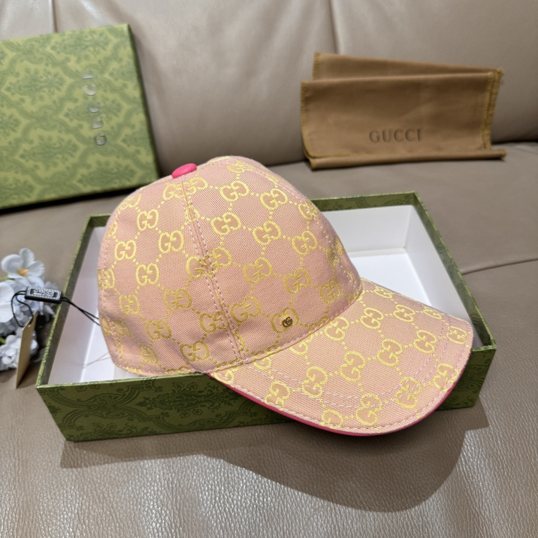 配包装布袋，Gucci(古奇)新款原单棒球帽， 金属小双G，专柜最新款，1:1开模订制，正版开模五金，原