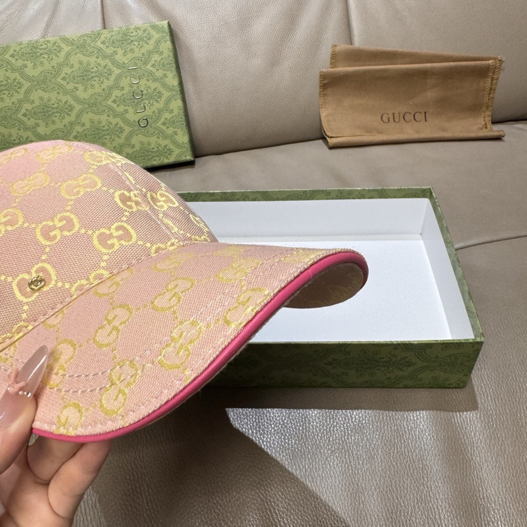 配包装布袋，Gucci(古奇)新款原单棒球帽， 金属小双G，专柜最新款，1:1开模订制，正版开模五金，原