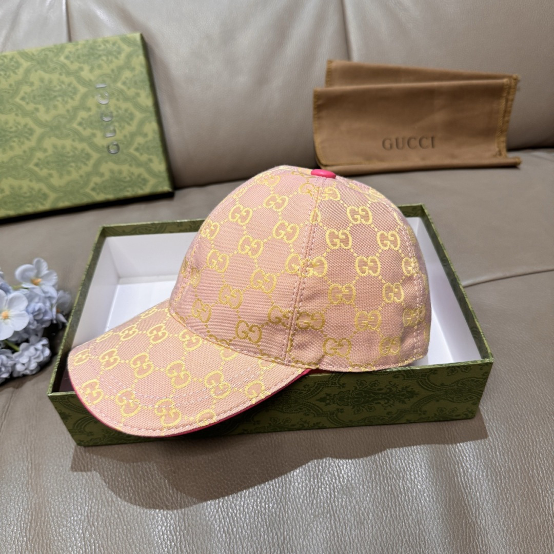配包装布袋，Gucci(古奇)新款原单棒球帽， 金属小双G，专柜最新款，1:1开模订制，正版开模五金，原