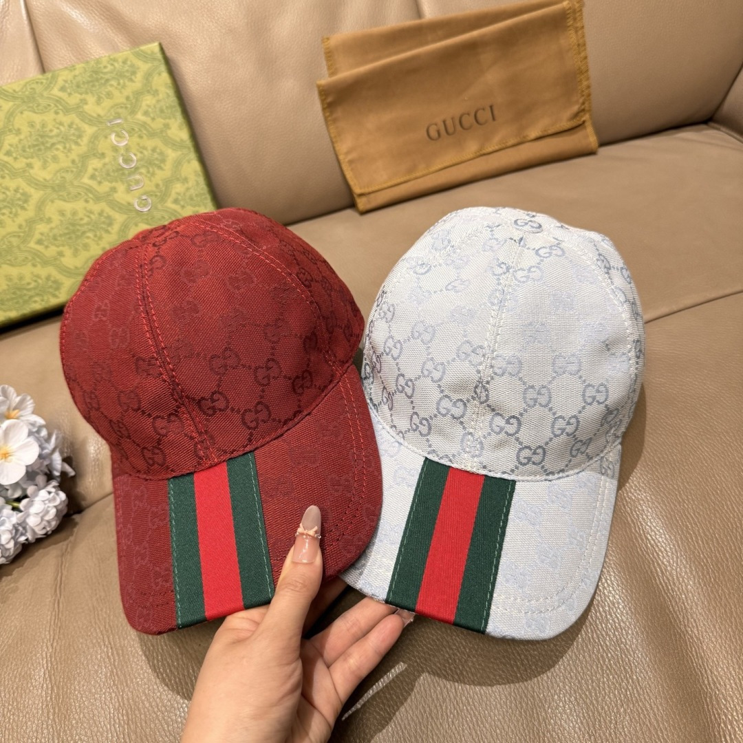 原单版本出货！配盒子布袋，Gucci(古奇)最新原单棒球帽，宽版织带。专柜1:1开模订制，最高版本，原版