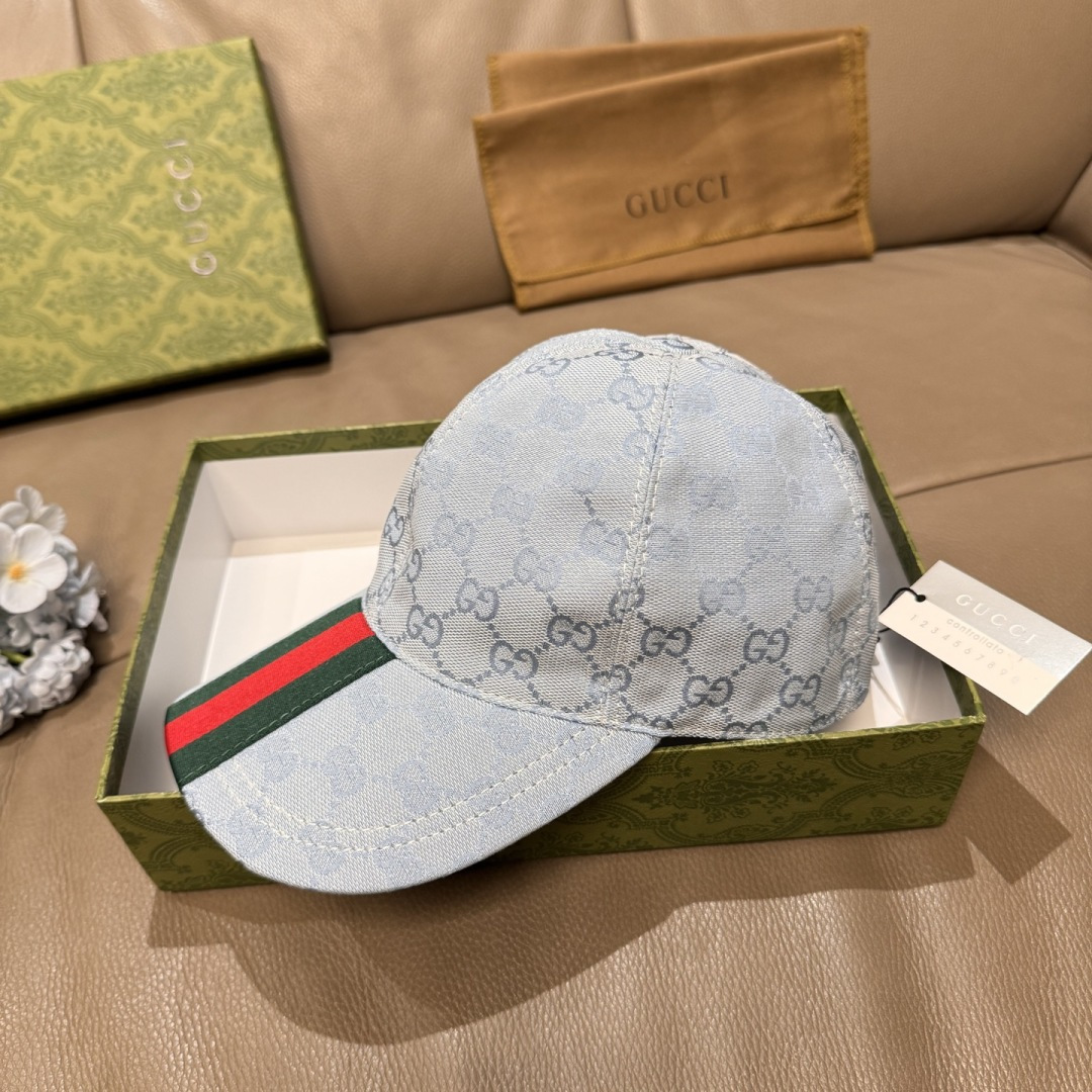 原单版本出货！配盒子布袋，Gucci(古奇)最新原单棒球帽，宽版织带。专柜1:1开模订制，最高版本，原版