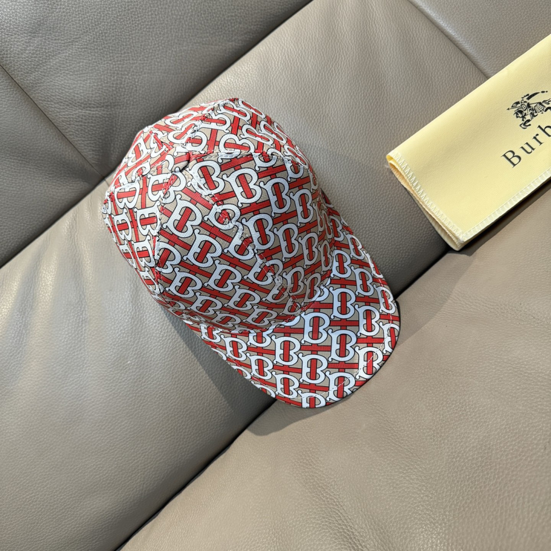 配盒子布袋，Burberry（巴宝莉）新款棒球帽，正品开模订制，全新TB图纹，原版PU印花面料，做工细致