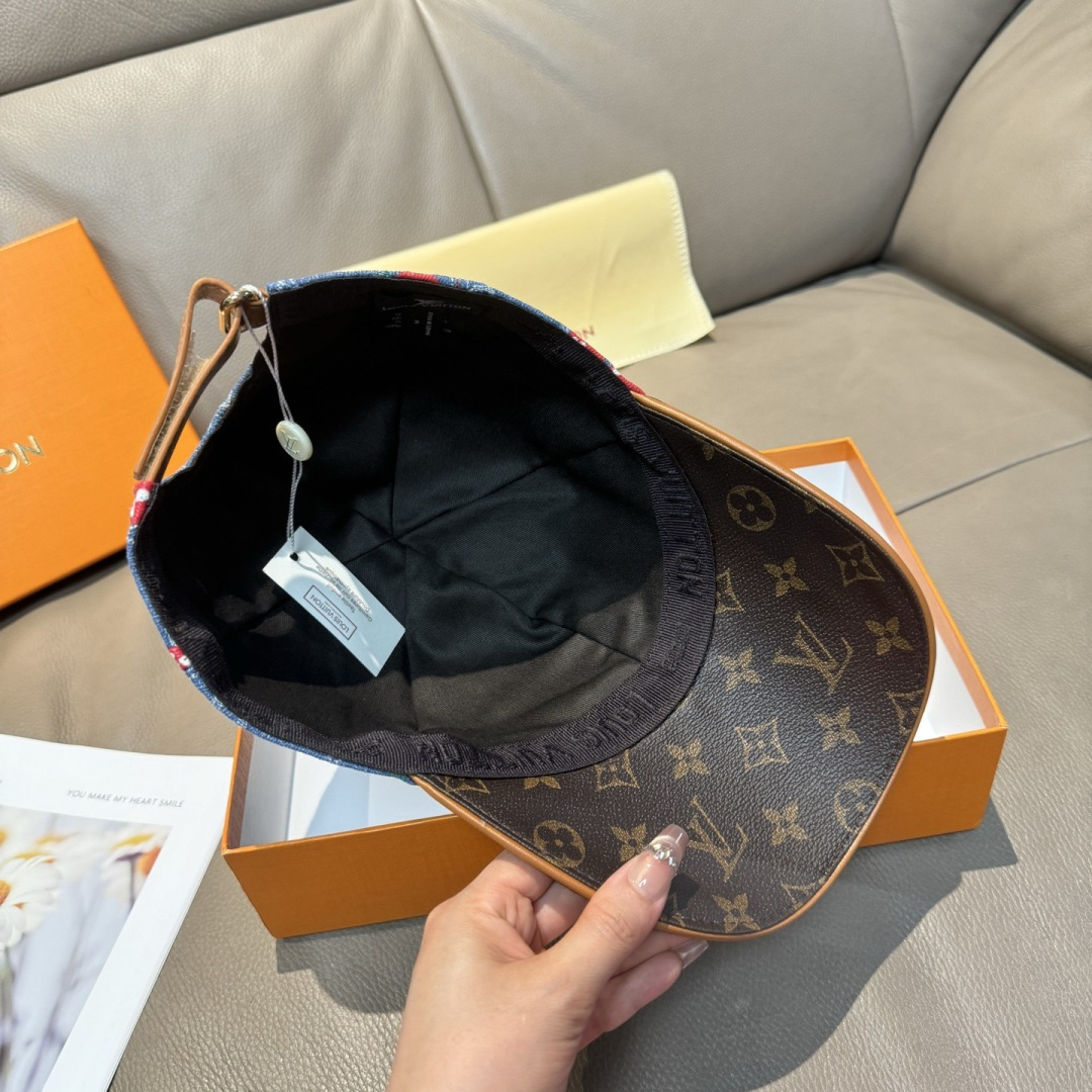 配盒子布袋，LV路易威登新款原单棒球帽，LV小樱桃，专柜1:1开模订制，原版帆布面料+头层牛皮，轻盈透气