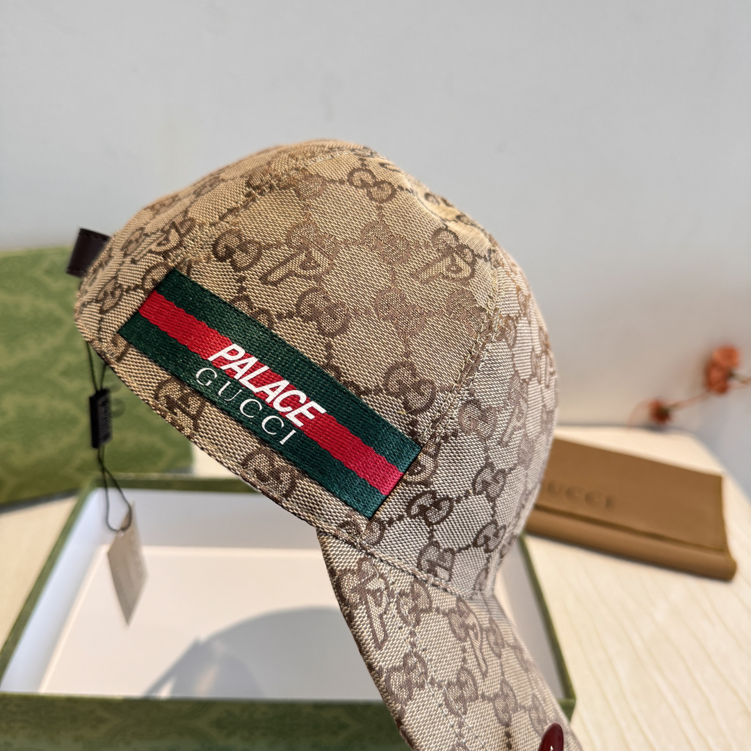 配盒子布袋，Palace&Gucci(古奇)最新合作款，原单棒球帽，1:1开模订制，细节可媲美专柜，原版