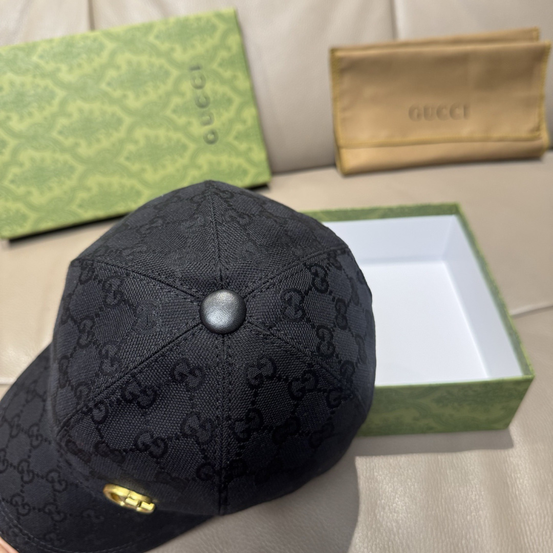 配包装布袋，Gucci(古奇)新款原单棒球帽， 金属双G，专柜最新款，1:1开模订制，正版开模五金，原版