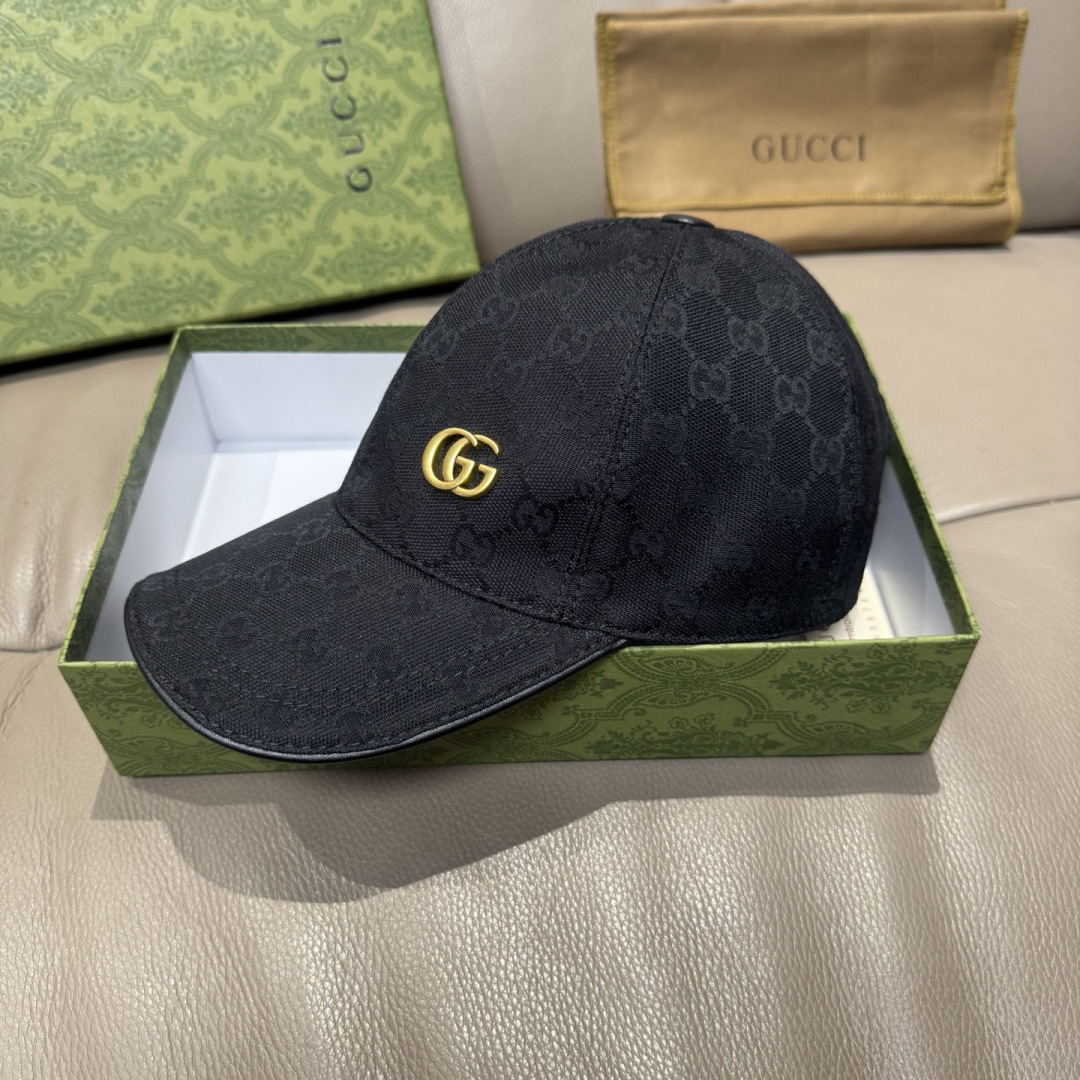 配包装布袋，Gucci(古奇)新款原单棒球帽， 金属双G，专柜最新款，1:1开模订制，正版开模五金，原版