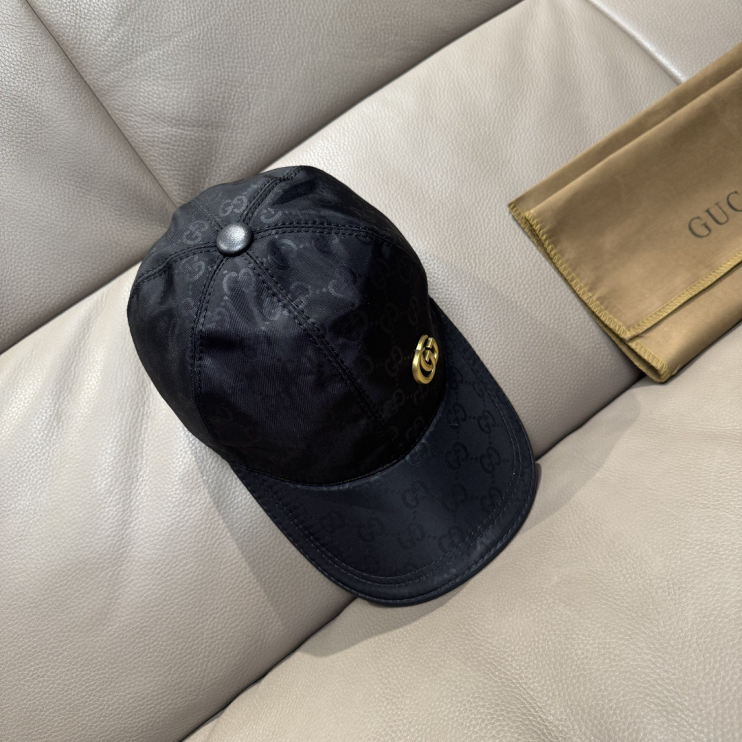 配包装布袋，Gucci(古奇)新款原单棒球帽， 金属双G，专柜最新款，1:1开模订制，正版开模五金，原版