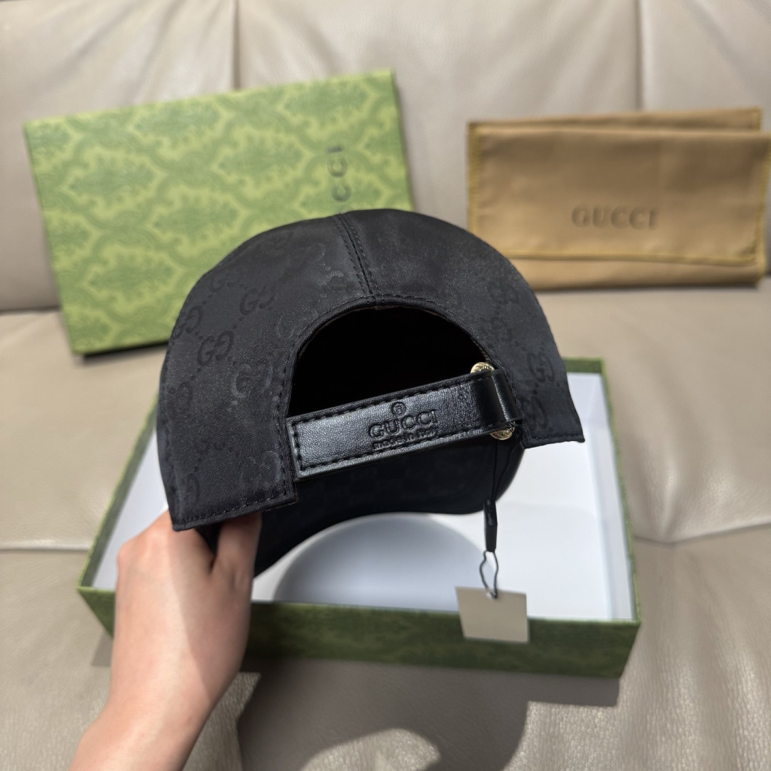 配包装布袋，Gucci(古奇)新款原单棒球帽， 金属双G，专柜最新款，1:1开模订制，正版开模五金，原版