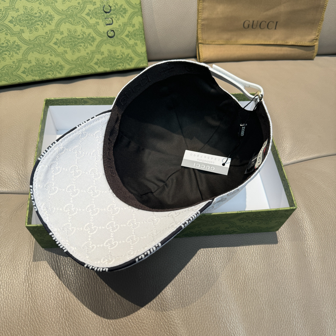 配盒子布袋，Gucci(古奇)新款原单棒球帽， GUCCI刺绣，1:1开模订制，重工刺绣，细节可媲美专柜