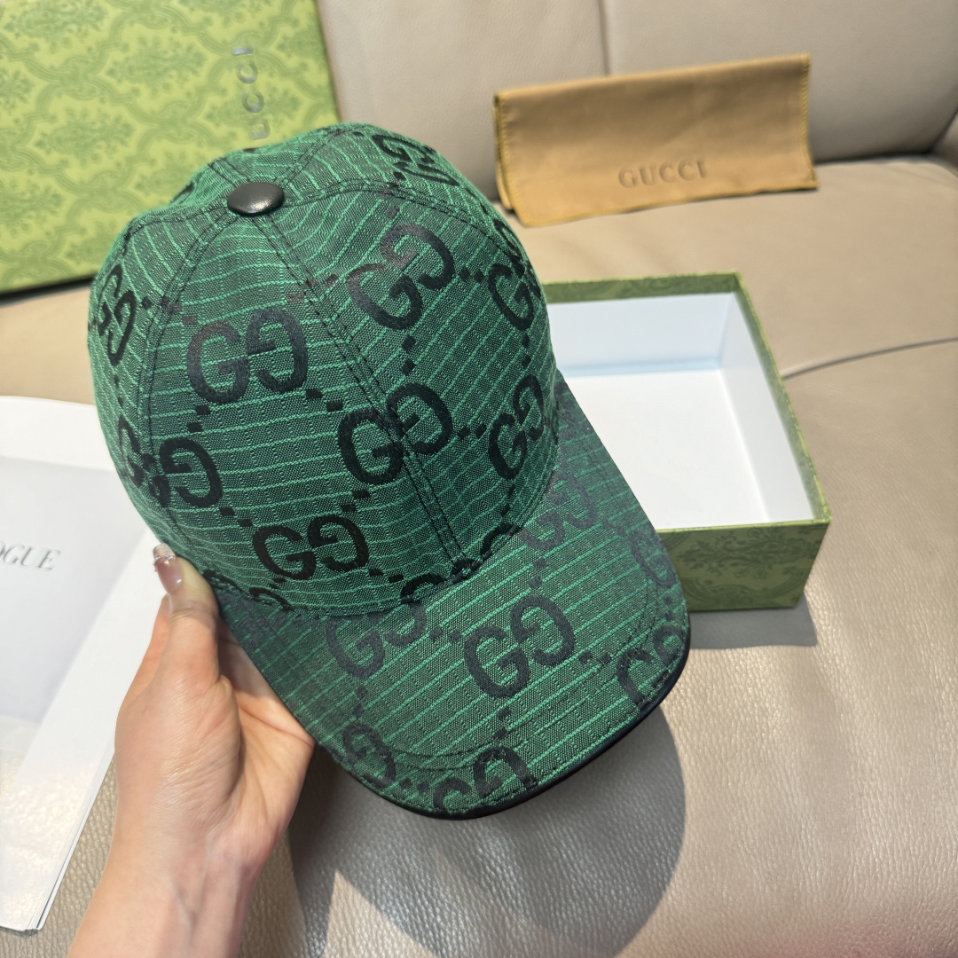 官网新款出货配包装布袋，Gucci古奇最新款原单棒球帽， 大双G，专柜1:1开模订制，完美对花，原版帆布