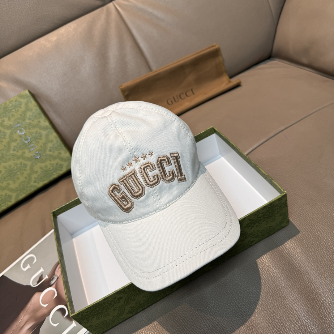 配盒子布袋，GUCCI古奇专柜新款原单棒球帽，1:1开模订制，立体刺绣，精致无暇！100%纯棉面料，原厂