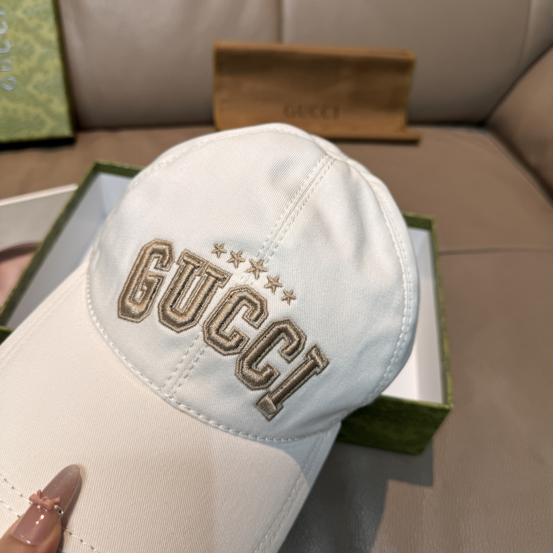 配盒子布袋，GUCCI古奇专柜新款原单棒球帽，1:1开模订制，立体刺绣，精致无暇！100%纯棉面料，原厂