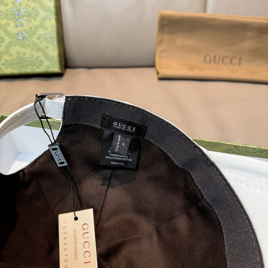 配盒子布袋，GUCCI古奇专柜新款原单棒球帽，1:1开模订制，立体刺绣，精致无暇！100%纯棉面料，原厂