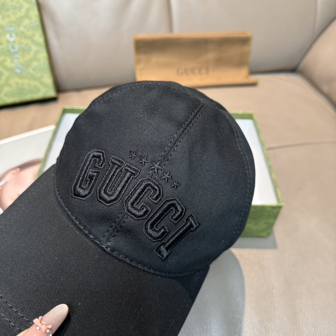 配盒子布袋，GUCCI古奇专柜新款原单棒球帽，1:1开模订制，立体刺绣，精致无暇！100%纯棉面料，原厂