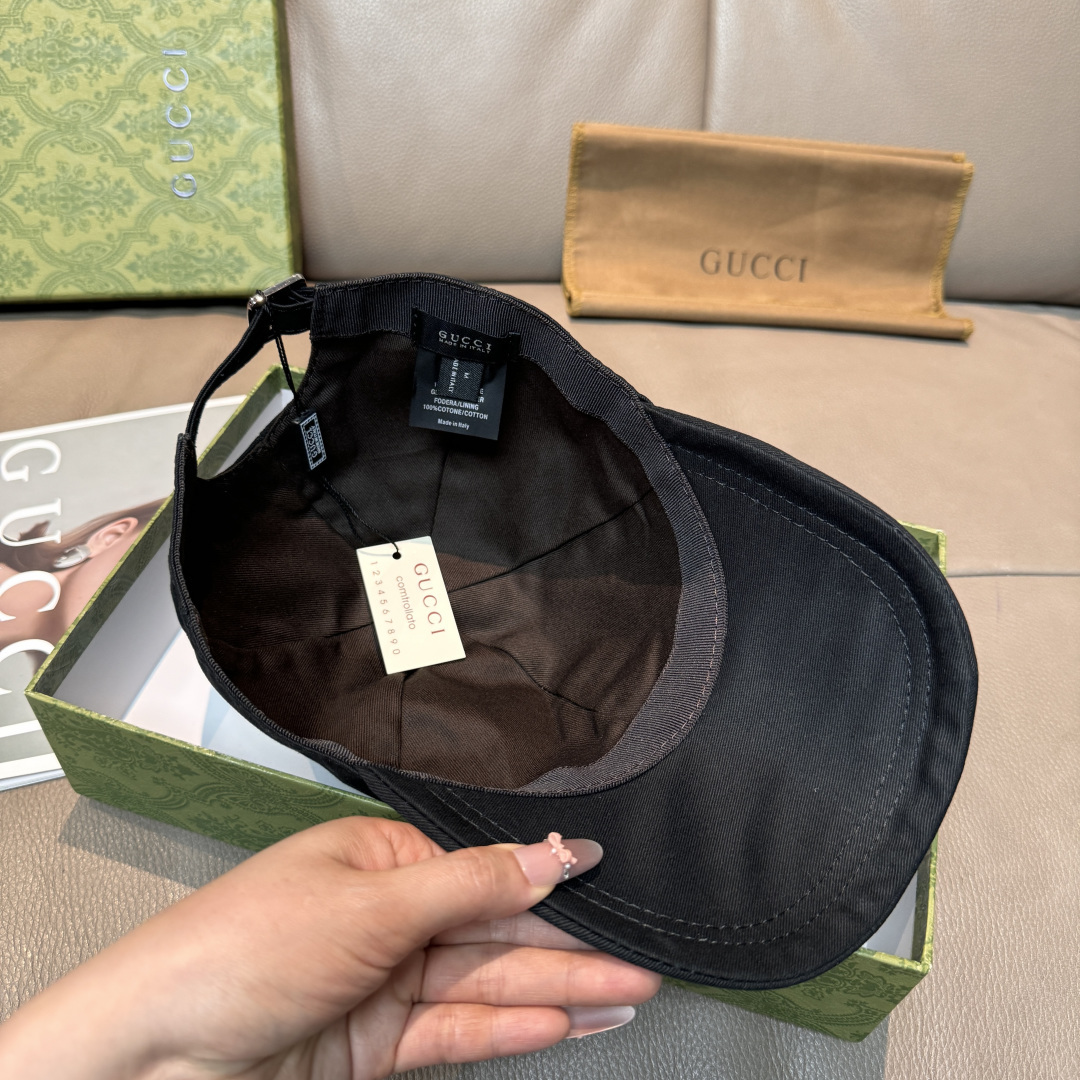 配盒子布袋，GUCCI古奇专柜新款原单棒球帽，1:1开模订制，立体刺绣，精致无暇！100%纯棉面料，原厂