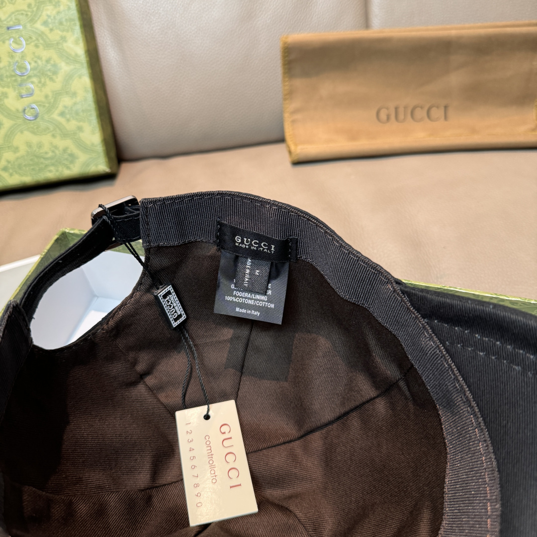 配盒子布袋，GUCCI古奇专柜新款原单棒球帽，1:1开模订制，立体刺绣，精致无暇！100%纯棉面料，原厂