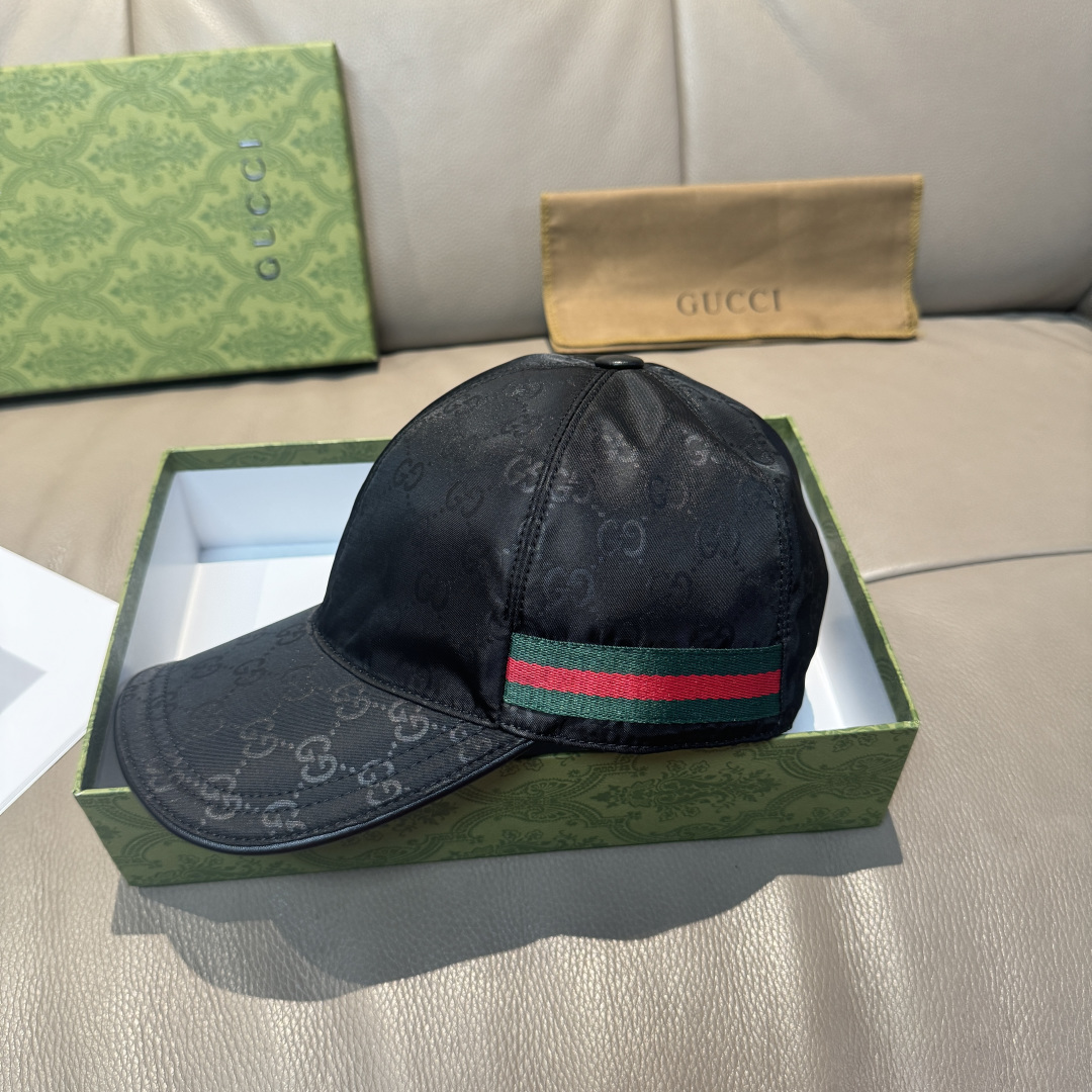 万年经典款！配盒子布袋，Gucci(古奇)经典原单棒球帽😍😍专柜1:1开模订制，最高版本，原版绸缎面料+