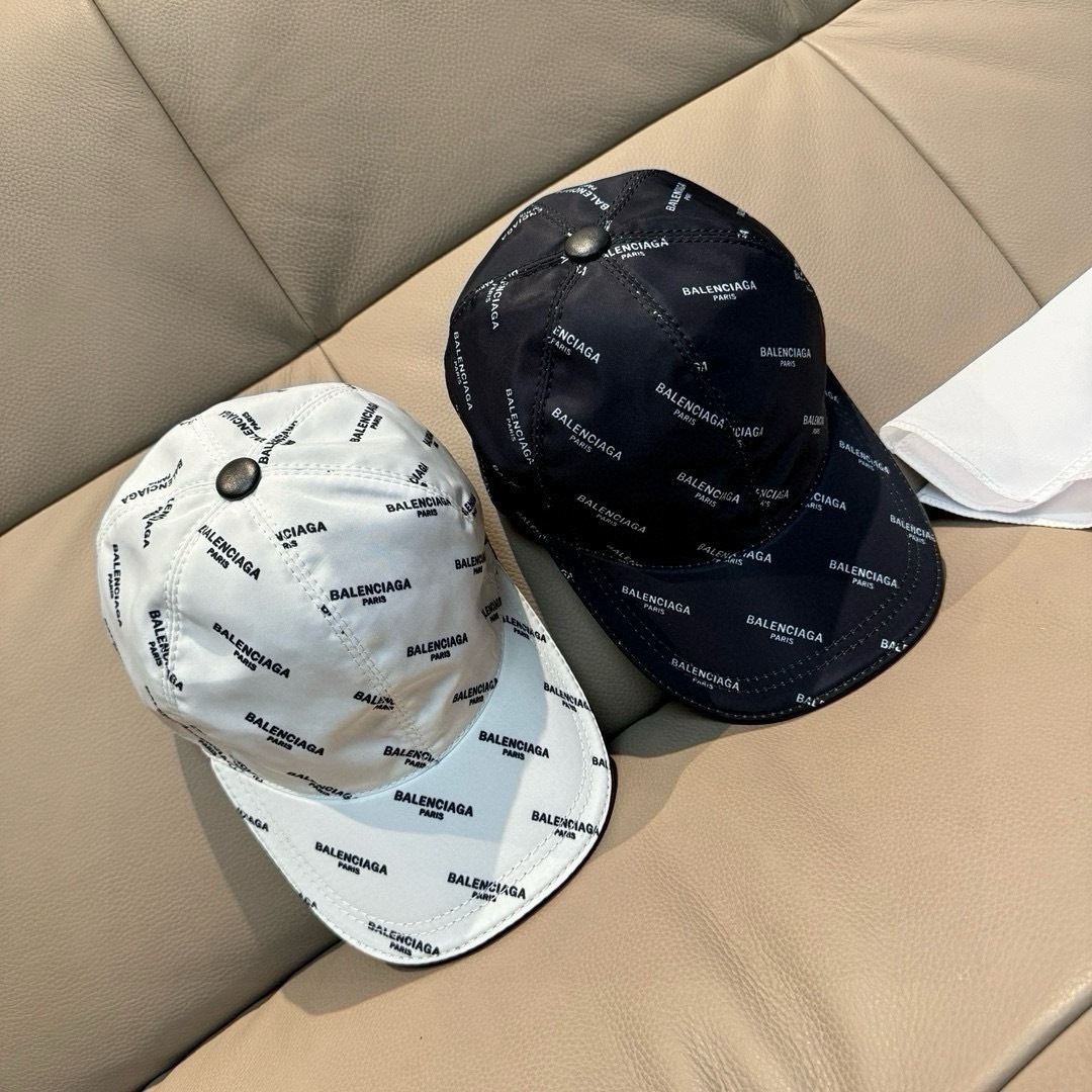 配盒子布袋，Balenciaga（巴黎世家）经典原单棒球帽， 专柜1:1开模订制，原版丝印绸缎面料+头层