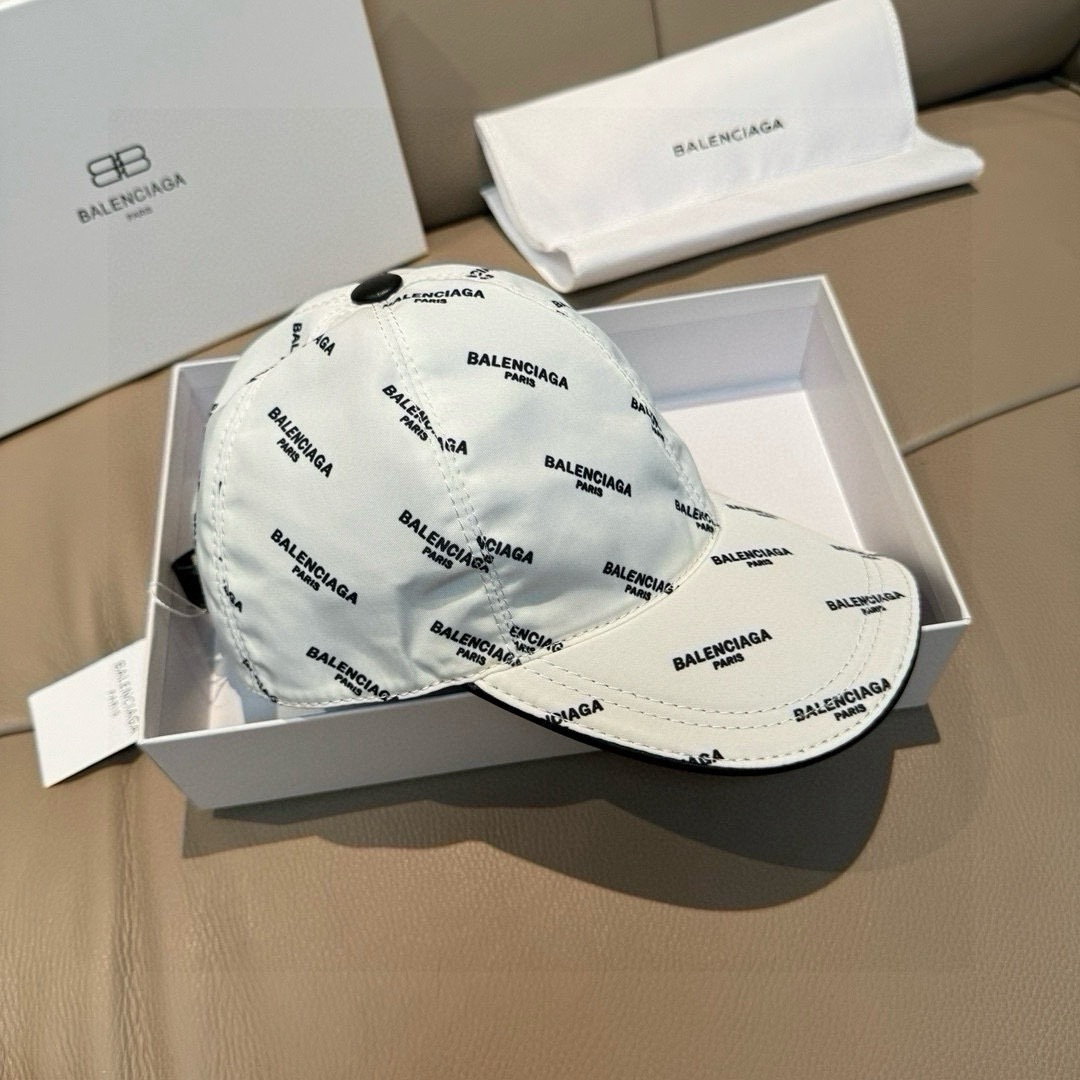 配盒子布袋，Balenciaga（巴黎世家）经典原单棒球帽， 专柜1:1开模订制，原版丝印绸缎面料+头层