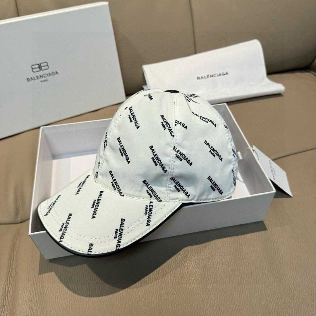 配盒子布袋，Balenciaga（巴黎世家）经典原单棒球帽， 专柜1:1开模订制，原版丝印绸缎面料+头层