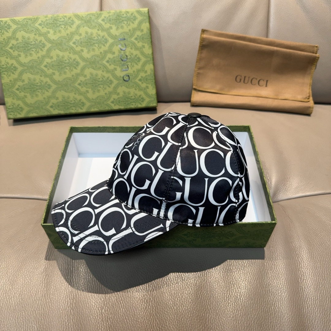 Gucci 配盒子布袋 Gucci(古奇)新款 棒球帽 GUCCI丝印 1:1开模订制
