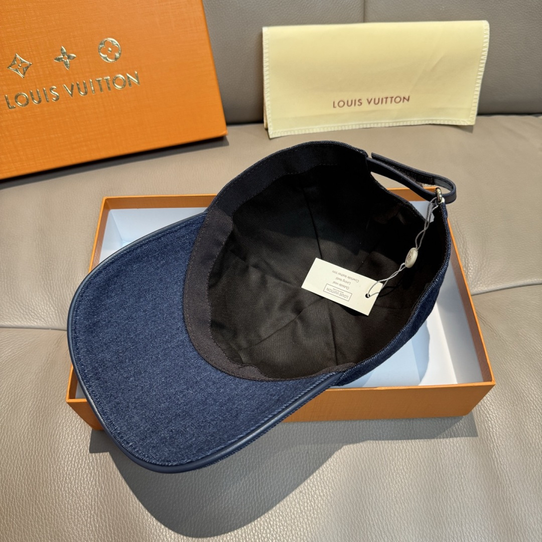 配盒子布袋，LV(路易威登)新款原单棒球帽，LV刺绣，专柜1:1开模订制，原版帆布面料+头层牛皮，精细刺