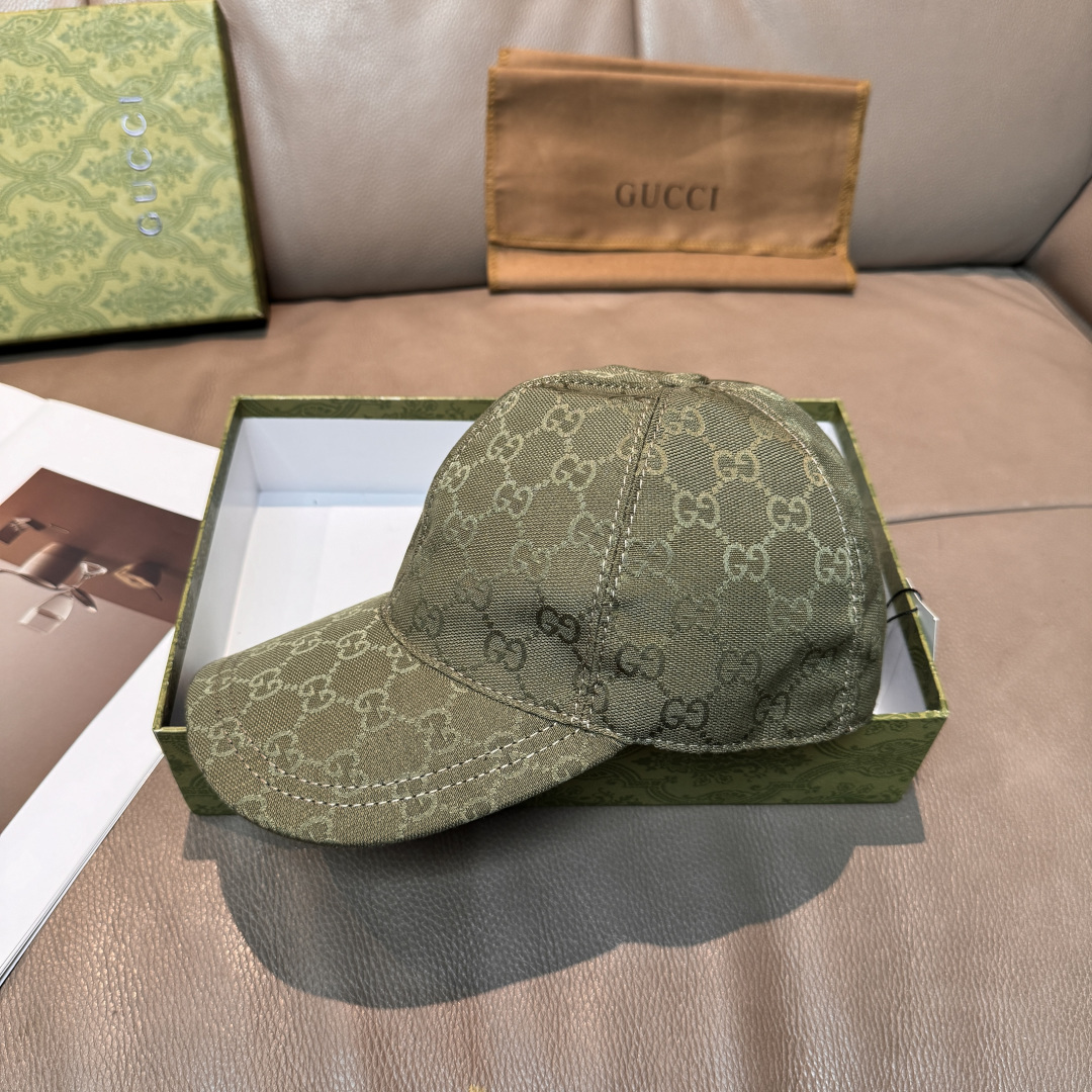 Gucci 配盒子布袋 Gucci(古奇)最新 棒球帽 宽版织带 1:1开模订制 帆布料+头层牛皮