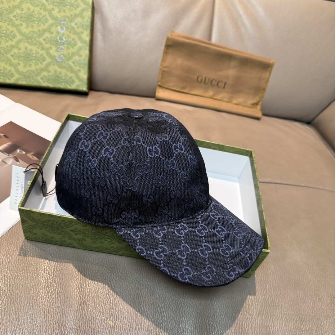 Gucci 配盒子布袋 Gucci(古奇)最新 棒球帽 宽版织带 1:1开模订制 帆布料+头层牛皮