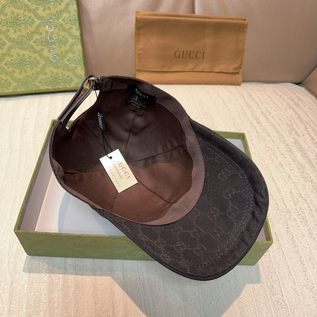 配盒子布袋，Gucci(古奇)新款原单棒球帽，侧面大双G刺绣，1:1开模订制，重工刺绣，细节可媲美专柜，