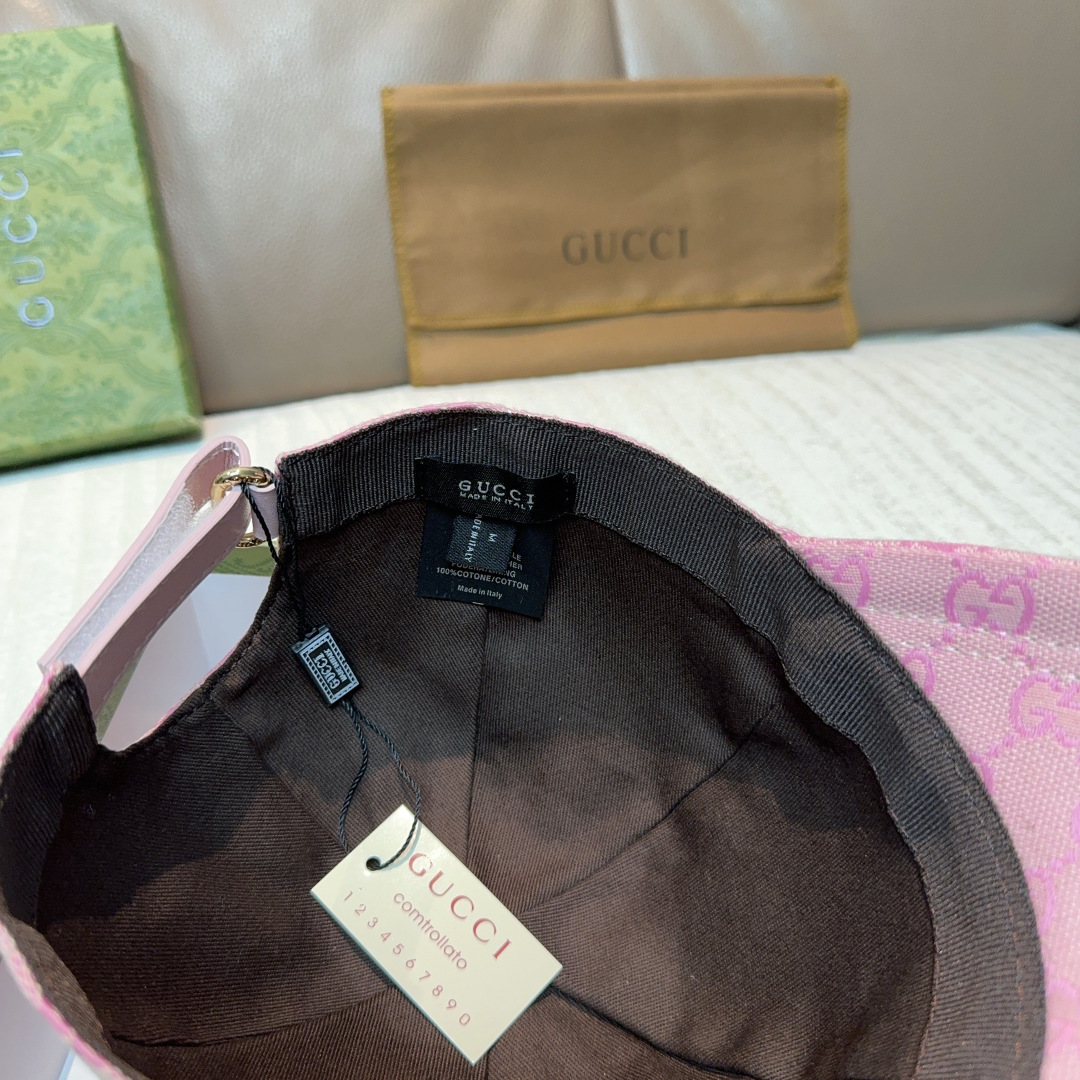 配盒子布袋，Gucci(古奇)新款原单棒球帽，侧面大双G刺绣，1:1开模订制，重工刺绣，细节可媲美专柜，