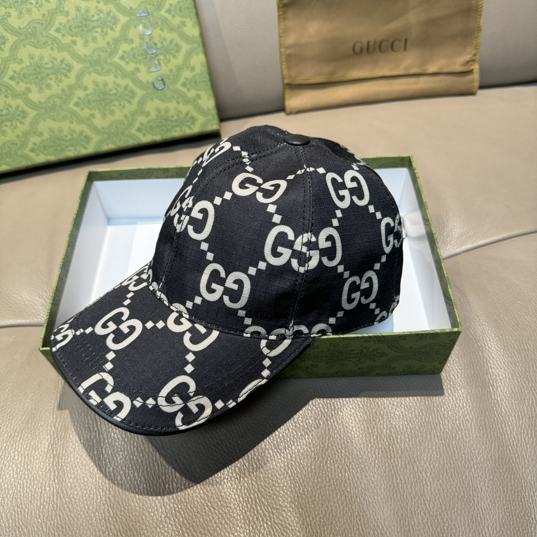 Gucci 配包装布袋 Gucci古奇最新款 棒球帽 大双G 1:1开模订制 完美对花