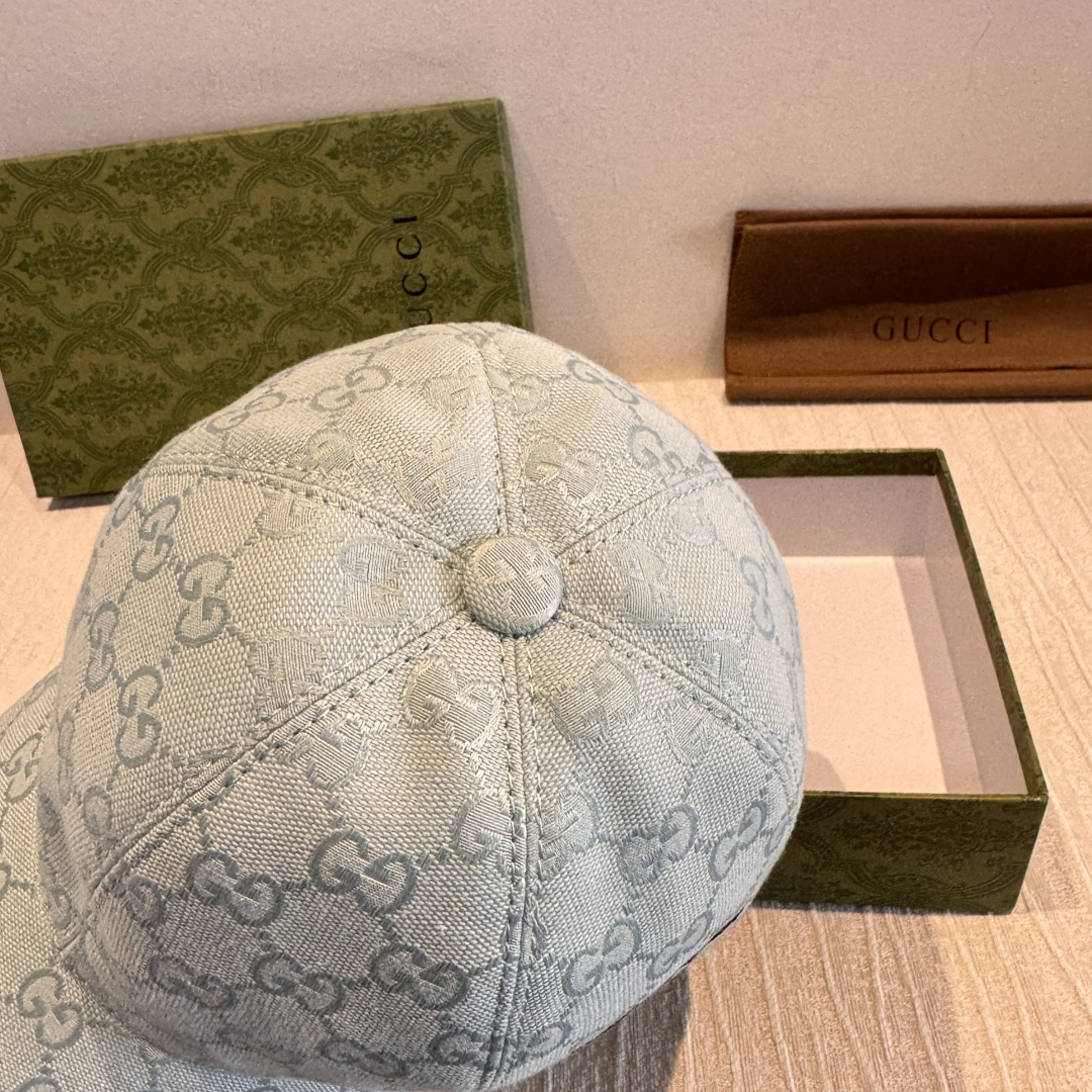 配盒子布袋，Gucci(古奇)新款原单棒球帽，侧面大双G刺绣，1:1开模订制，重工刺绣，细节可媲美专柜，