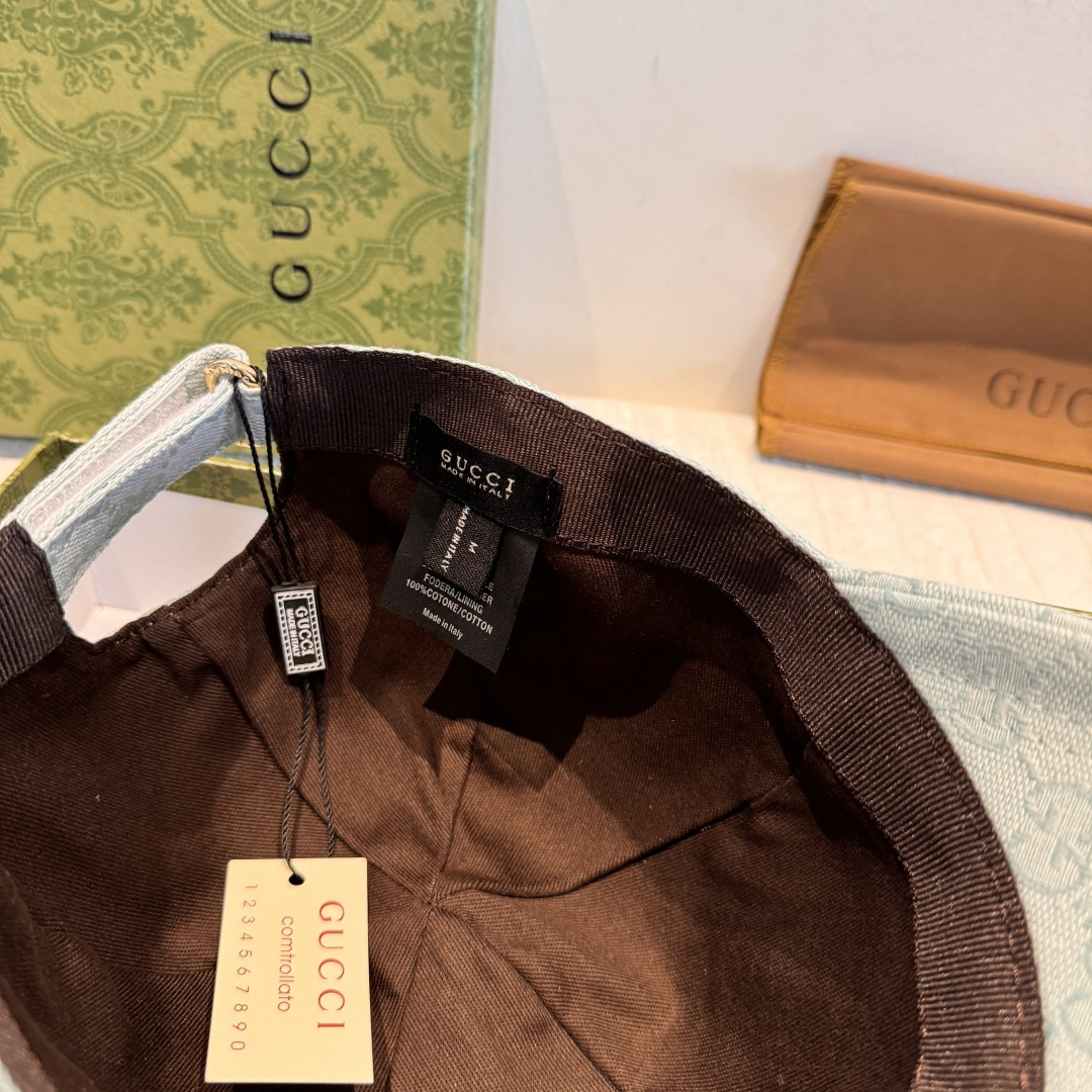 配盒子布袋，Gucci(古奇)新款原单棒球帽，侧面大双G刺绣，1:1开模订制，重工刺绣，细节可媲美专柜，