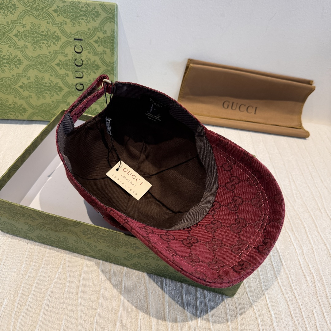 配盒子布袋，Gucci(古奇)新款原单棒球帽，侧面大双G刺绣，1:1开模订制，重工刺绣，细节可媲美专柜，