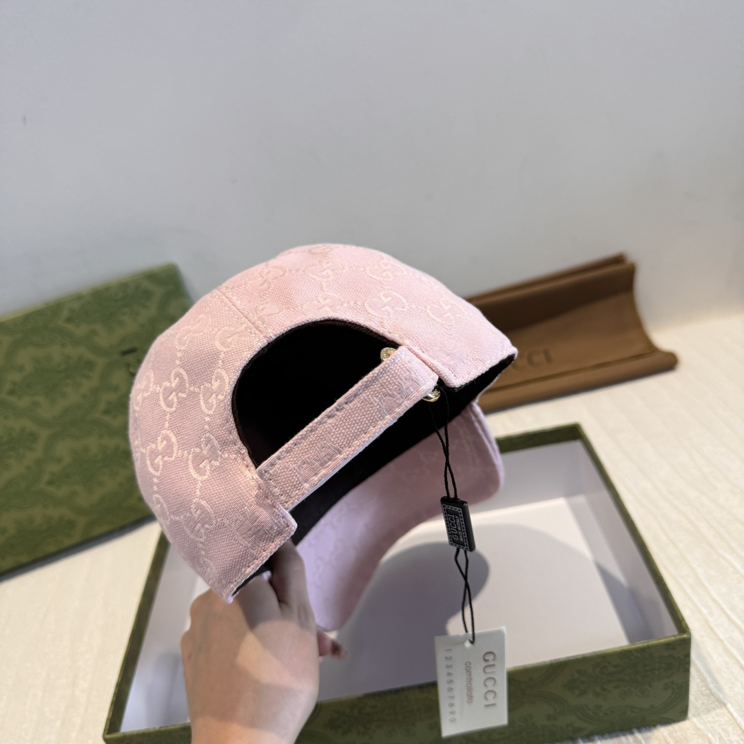 配盒子布袋，Gucci(古奇)新款原单棒球帽，侧面大双G刺绣，1:1开模订制，重工刺绣，细节可媲美专柜，