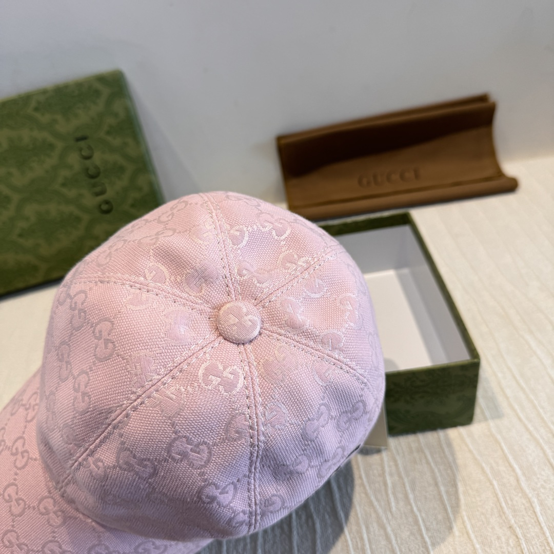 配盒子布袋，Gucci(古奇)新款原单棒球帽，侧面大双G刺绣，1:1开模订制，重工刺绣，细节可媲美专柜，