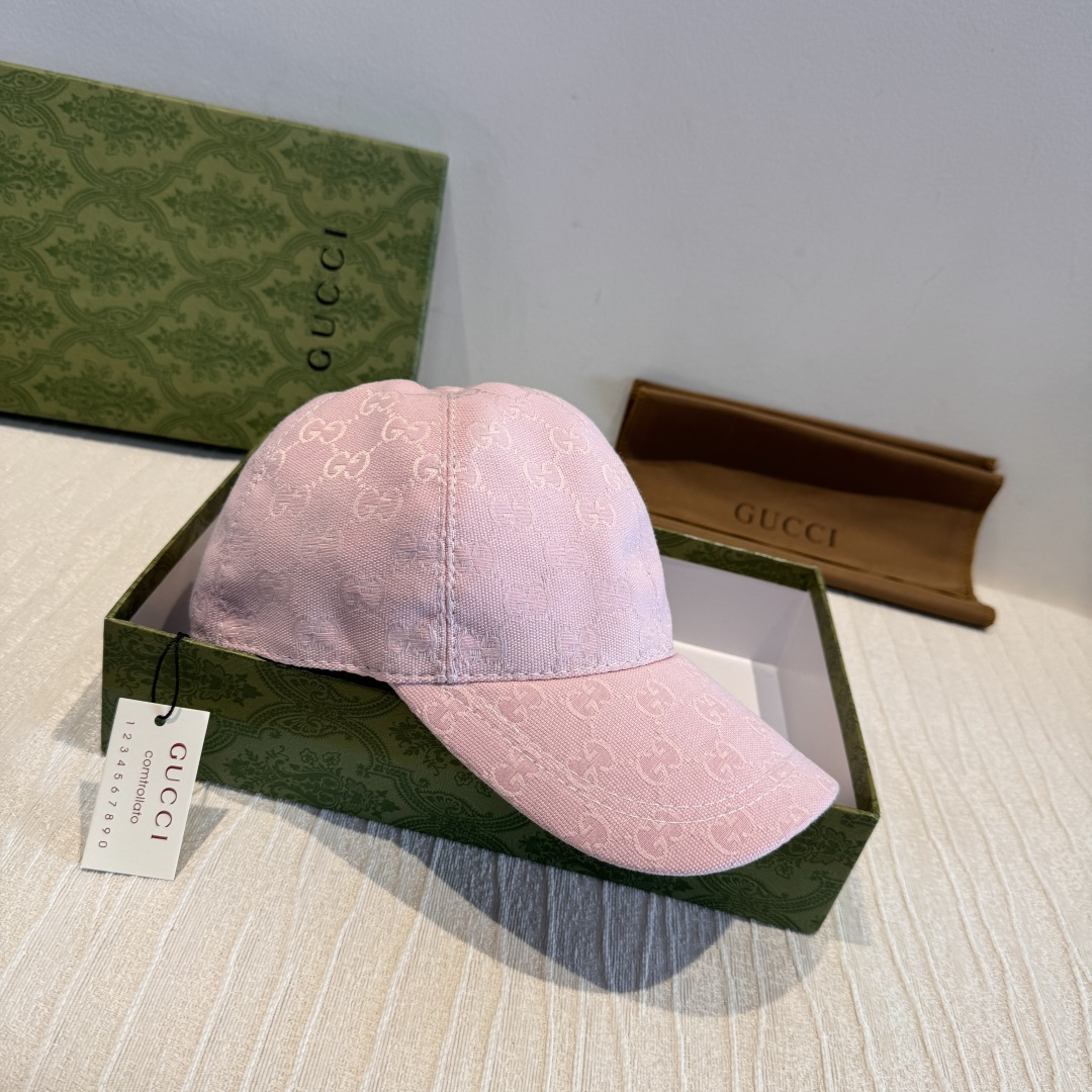 配盒子布袋，Gucci(古奇)新款原单棒球帽，侧面大双G刺绣，1:1开模订制，重工刺绣，细节可媲美专柜，