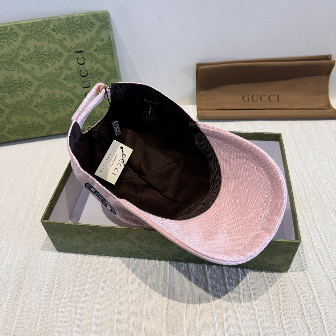 配盒子布袋，Gucci(古奇)新款原单棒球帽，侧面大双G刺绣，1:1开模订制，重工刺绣，细节可媲美专柜，