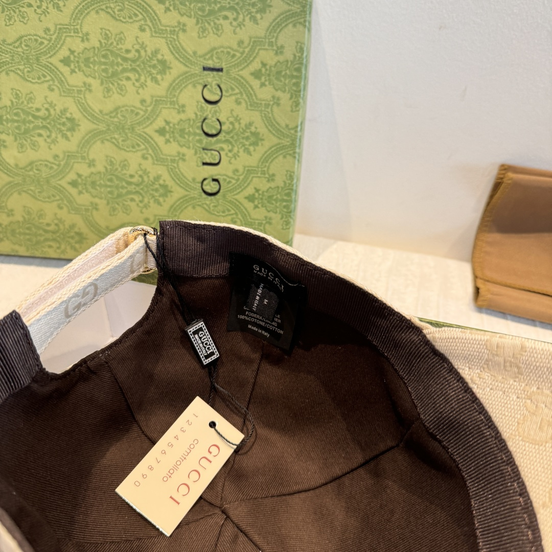 配盒子布袋，Gucci(古奇)新款原单棒球帽，侧面大双G刺绣，1:1开模订制，重工刺绣，细节可媲美专柜，