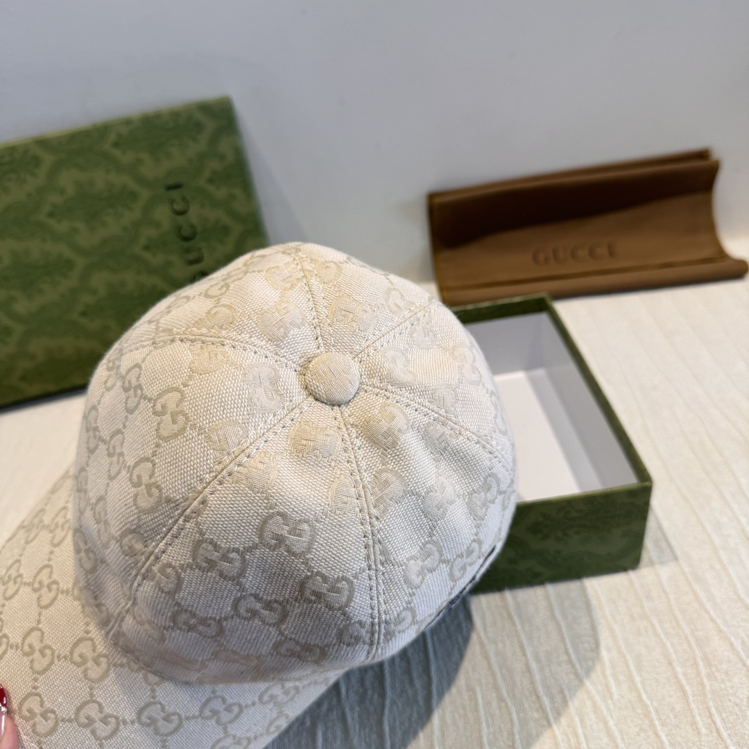 配盒子布袋，Gucci(古奇)新款原单棒球帽，侧面大双G刺绣，1:1开模订制，重工刺绣，细节可媲美专柜，